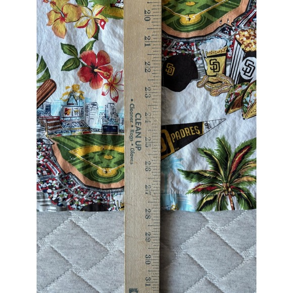 San Diego Padres Shirt Mens Medium White MLB Baseball Reyn Spooner Hawaiian - Picture 6 of 7